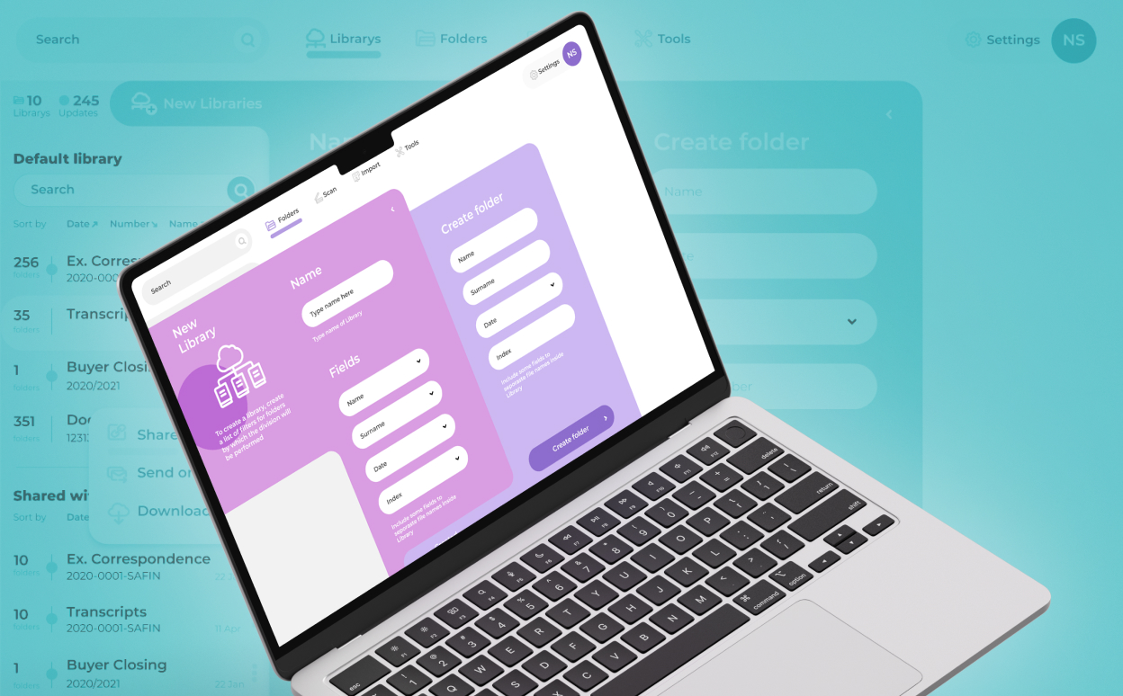 Интерфейс приложения для управления документами