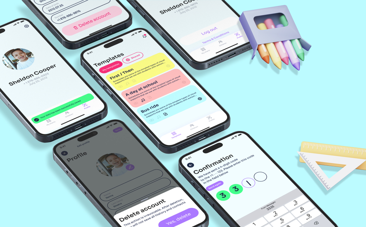 Интерфейс приложения в EdTech